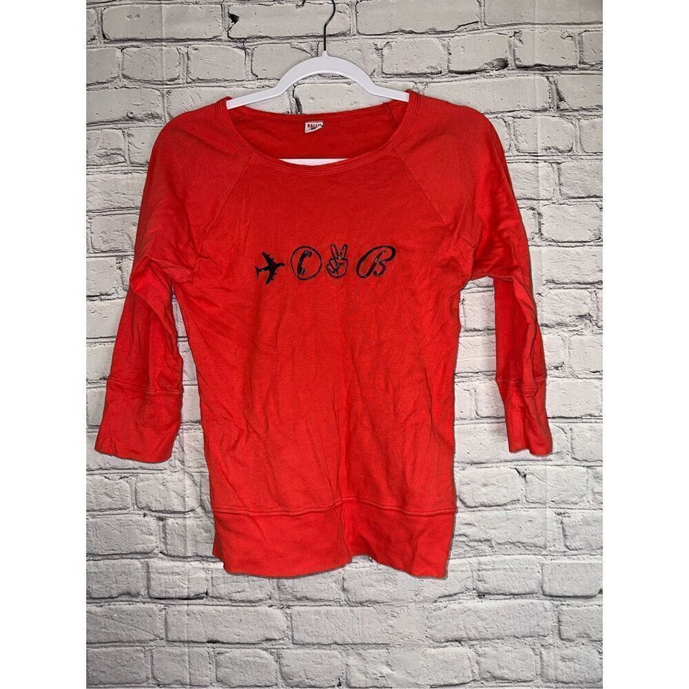 Vintage Bally Total Fitness Scoop Neck Graphic 3/4 Sleeve Women’s XL